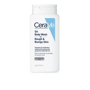 CeraVe SA Body Wash for Rough & Bumpy Skin - White